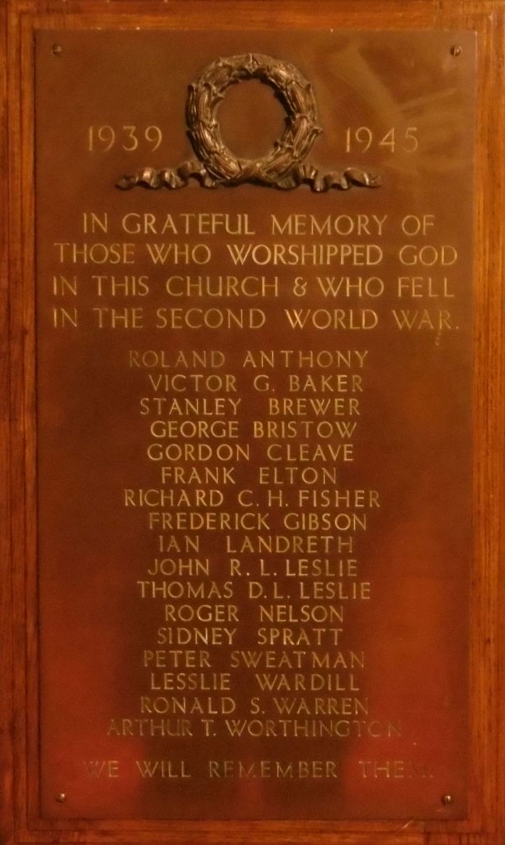 War memorial plaque