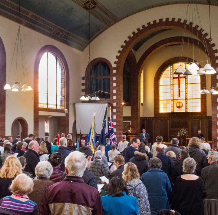 A parade service in the church